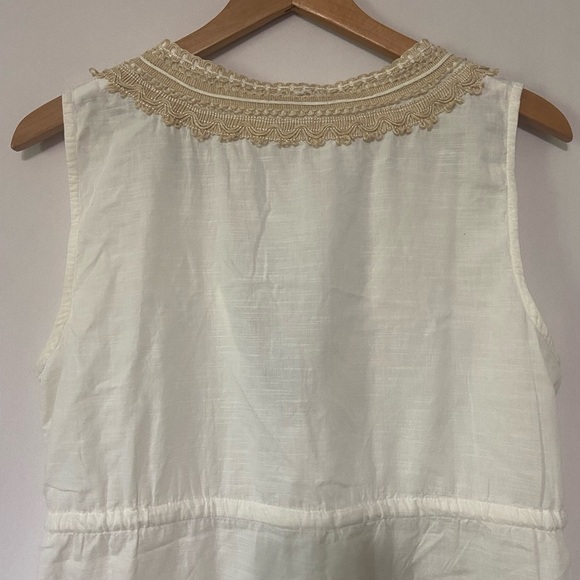 Mud Pie EUC cotton/jute neutral lightweight swim suit coverup size L - Picture 4 of 10